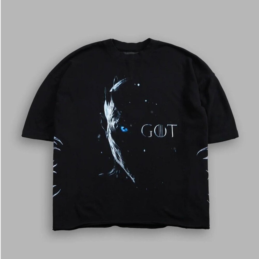 Darc Sport Black GOT (Game of Thrones) North Remembers Premium Oversized Raw Hem